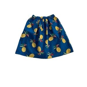 Hanna Andersson Girls Skirt Sz 5 Multicolor Pineapples Pockets Pull On Summer